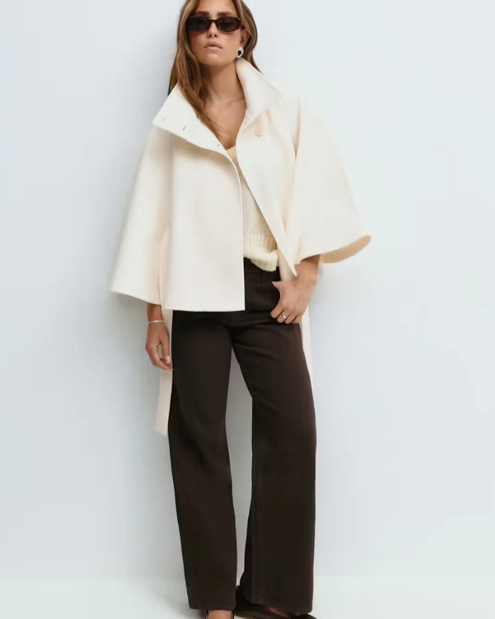 Veste Cape Ceinturée