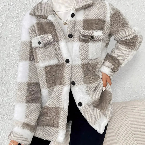 Martin | Veste en Fleece à Carreaux Élégante