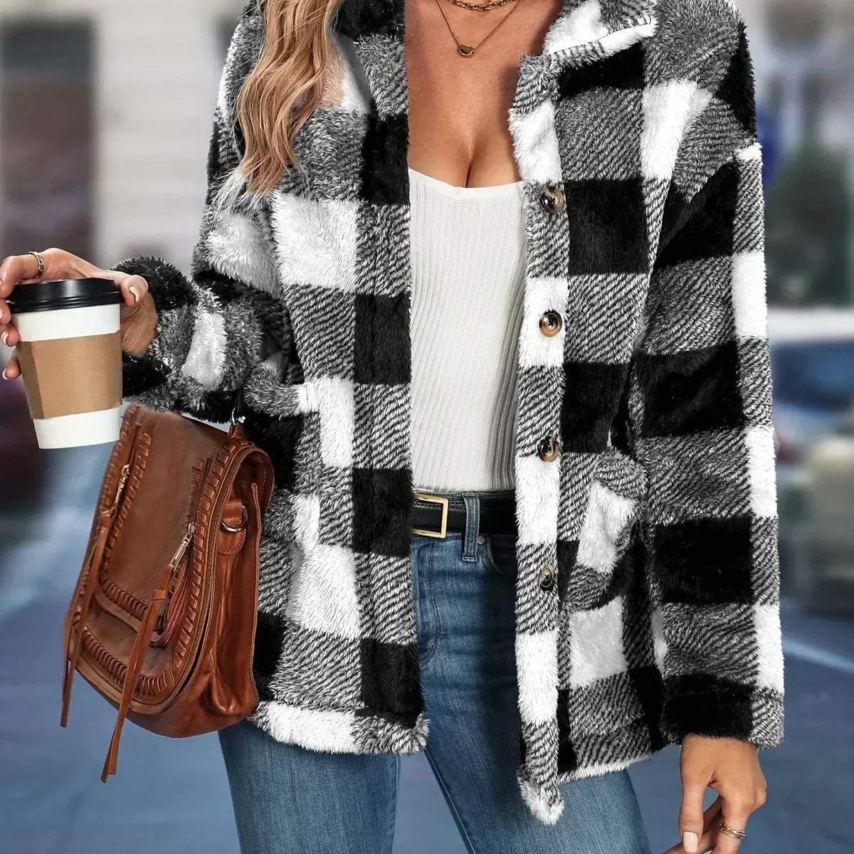 Carla | Veste à carreaux décontractée et élégante pour un confort tout au long de la journée