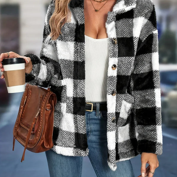 Carla | Veste à carreaux décontractée et élégante pour un confort tout au long de la journée