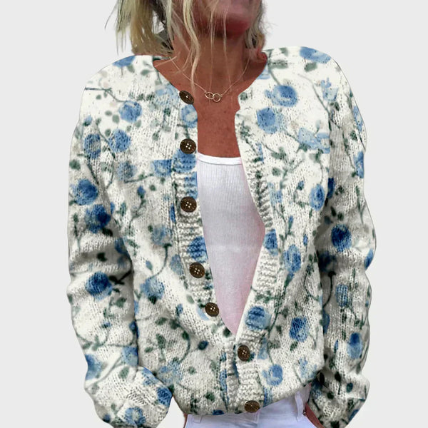 Corinne | Gilet Tricoté Mode avec Motif
