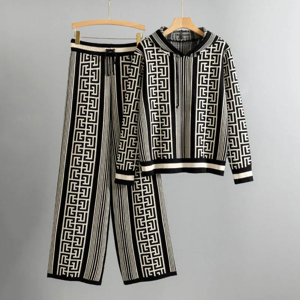 Liana | Ensemble de détente en tricot à motifs