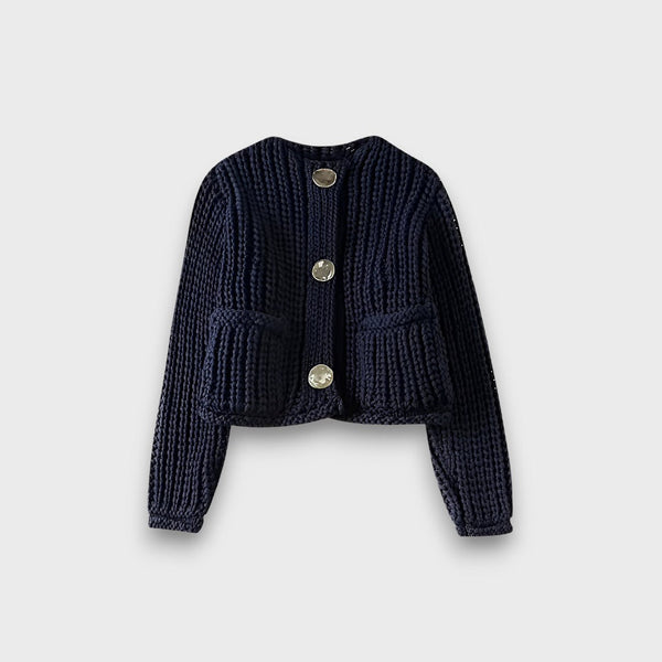 Moretta – Cardigan Court en Maille Épaisse