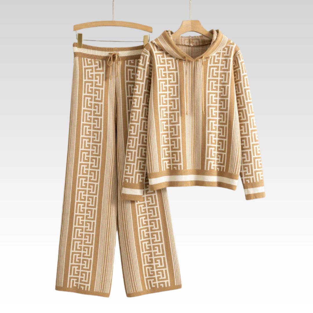 Liana | Ensemble de détente tricoté à motifs