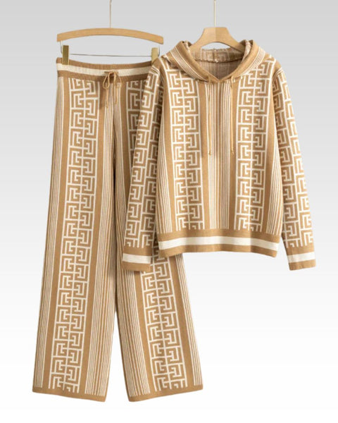 Liana | Ensemble de détente en tricot à motifs