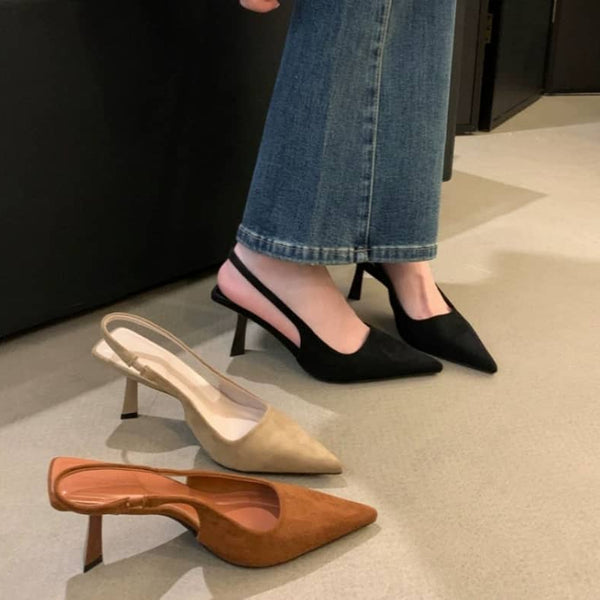 Marlena™ | Talons Slingback Nude avec Talon Fin
