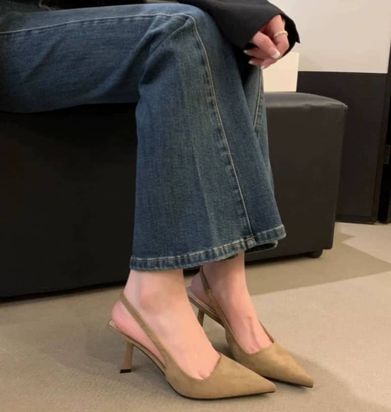 Marlena™ | Talons Slingback Nude avec Talon Fin