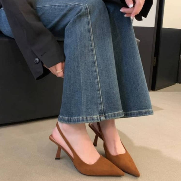 Marlena™ | Talons Slingback Nude avec Talon Fin