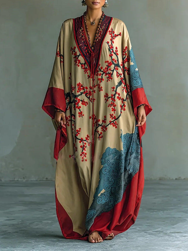 Robe Maxi en Soie Meiko Blossom