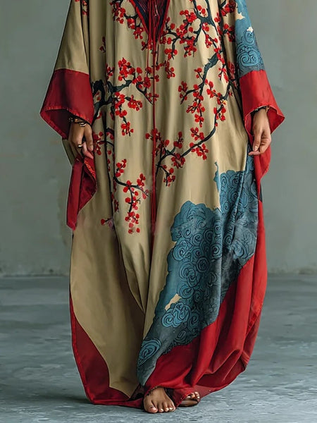 Robe Maxi en Soie Meiko Blossom