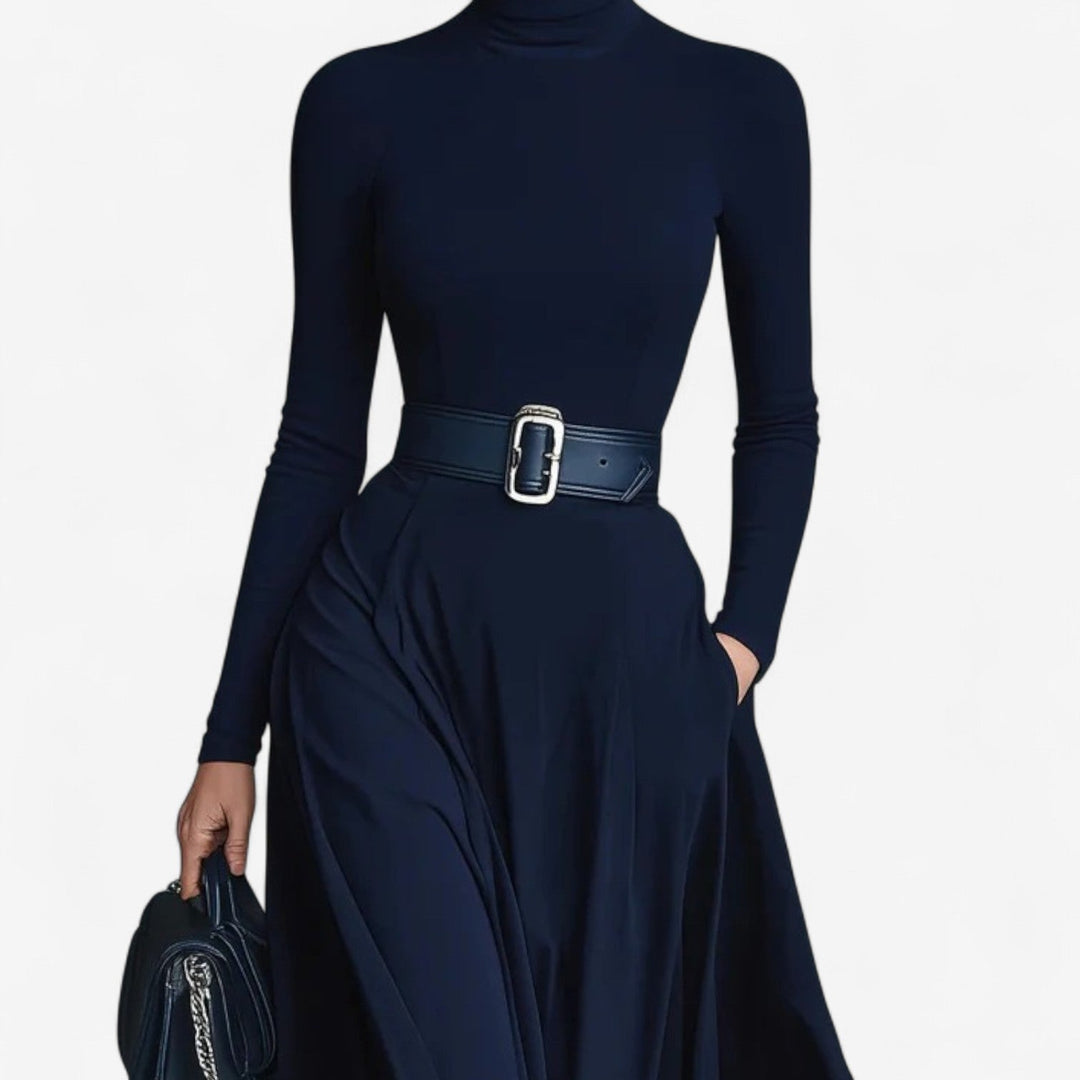 Robe Maxi Yvelise™ à Col Montant