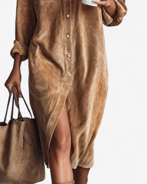 Robe Midi Anastacia™ en Velours Côtelé