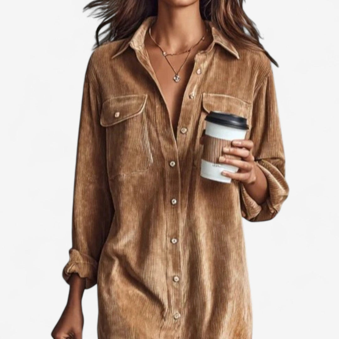 Robe Midi Anastacia™ en Velours Côtelé