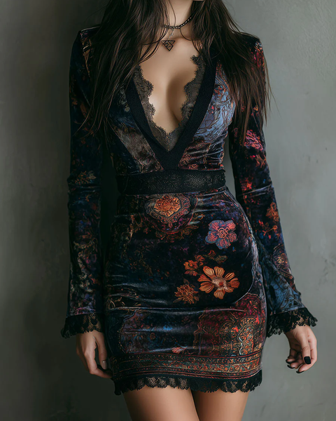 Robe Mini en Velours Calista