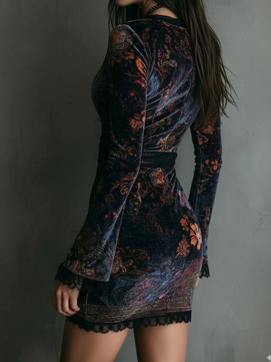 Robe Mini en Velours Calista