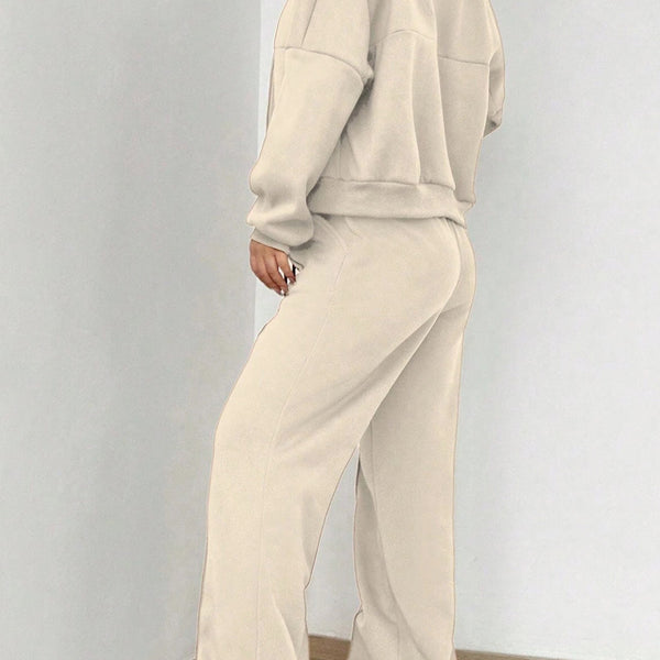 Ensemble de Pantalon et Cardigan Col Montant à Zip
