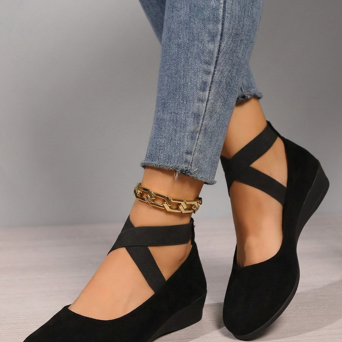 Calerinne | Closed Wedge Ballerina Shoes