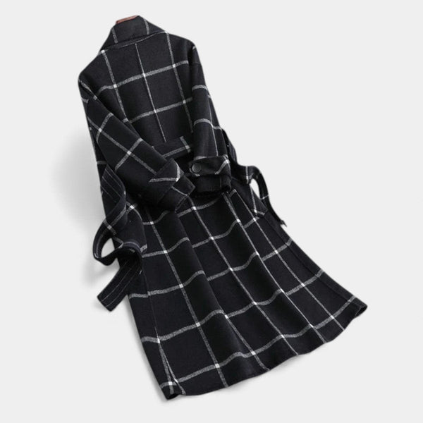ADRIANA | MANTEAU TRENCH À CARREAUX D'HIVER