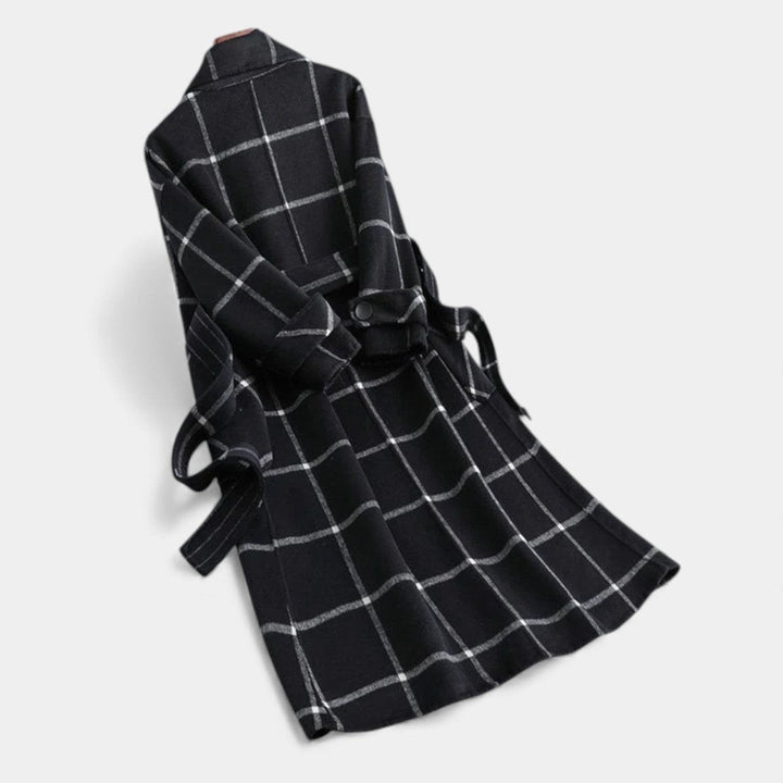 ADRIANA | MANTEAU TRENCH EN PLAID D'HIVER