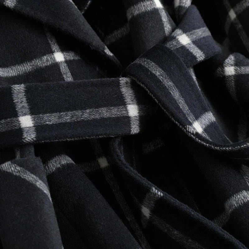 ADRIANA | MANTEAU TRENCH À CARREAUX D'HIVER