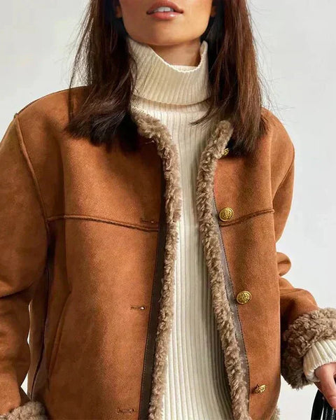 ANNA | VESTE EN MOUTON À BOUTONS
