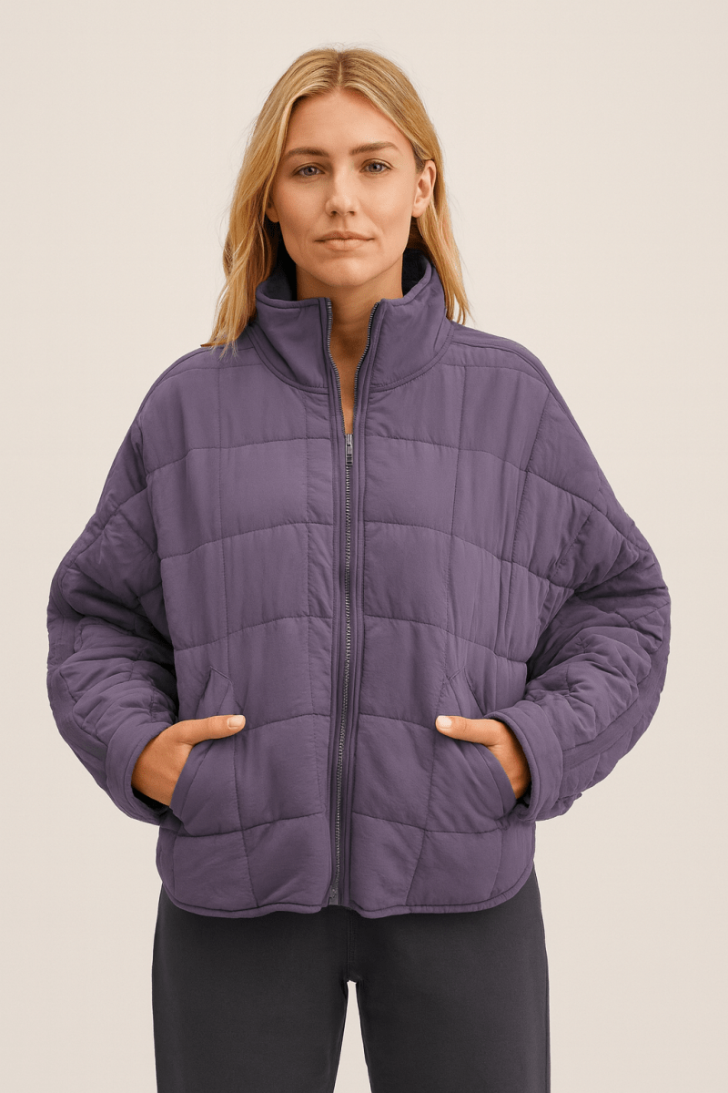 AVRIL – VESTE PUFFER COMPACTE LÉGÈRE À FERMETURE ÉCLAIR