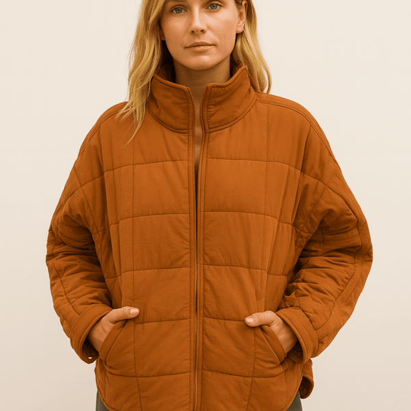 AVRIL – VESTE PUFFER COMPACTE LÉGÈRE À FERMETURE ÉCLAIR
