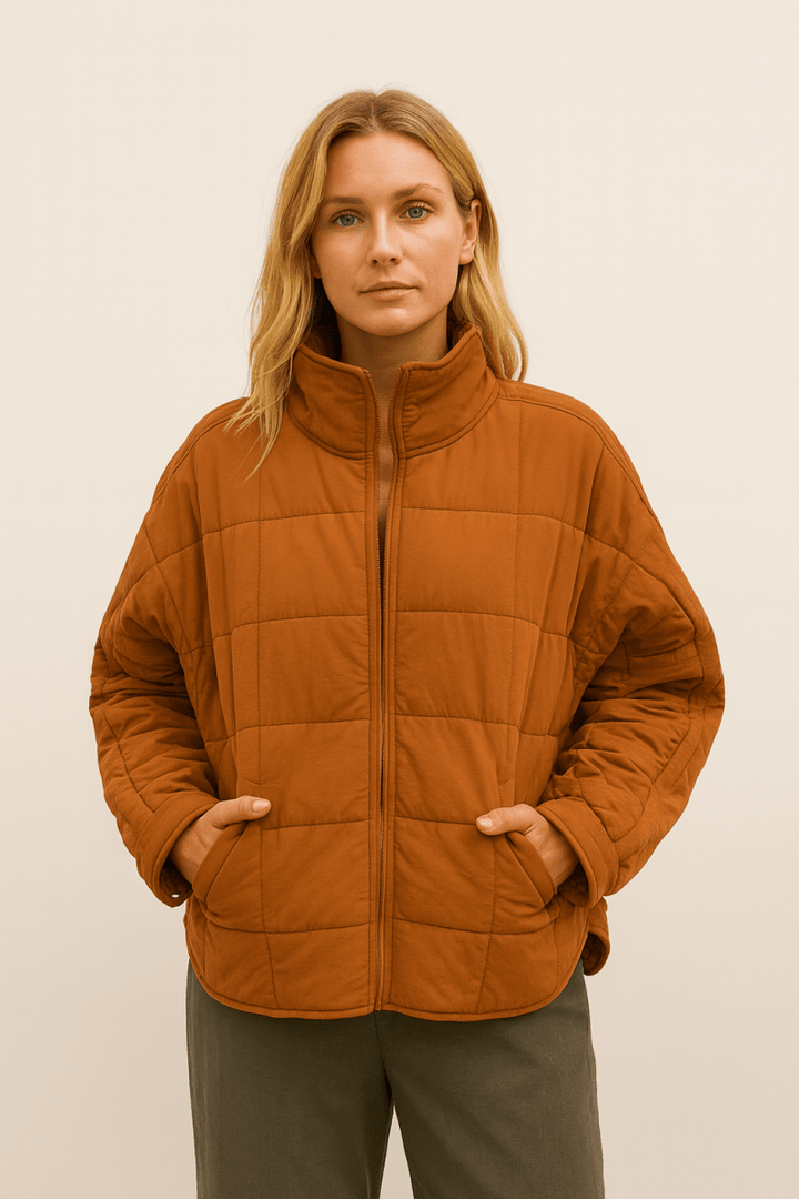 AVRIL – VESTE PUFFER COMPACTE LÉGÈRE À FERMETURE ÉCLAIR