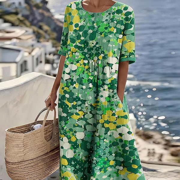 Emma Floral Pocket Midi Dress