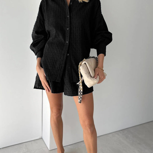 Elizabeth - Ensemble Chemise et Shorts Aérés
