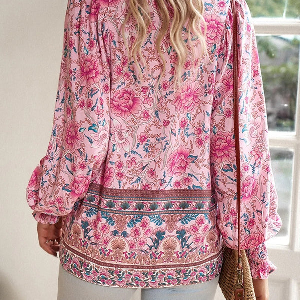 Savina | Comfort Floral Blouse - Relaxed, Flattering Fit, Breathable Fabric