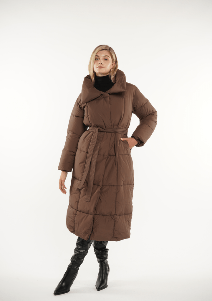BLAIRE | MANTEAU PUFFER À BOUTONS BULETÉS EN LONGUEUR EXTRA LONGUE