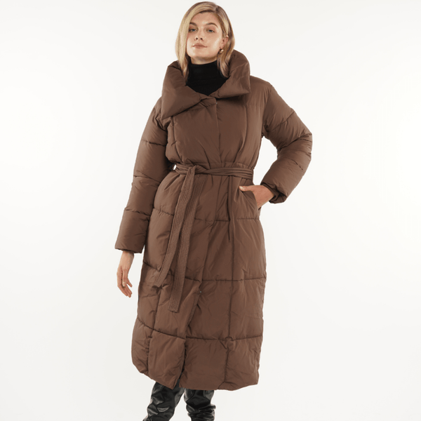 BLAIRE | MANTEAU PUFFER À BOUTON BULET EXTRA LONG