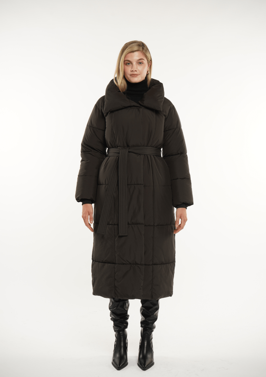 BLAIRE | MANTEAU PUFFER À BOUTONS BULETÉS EN LONGUEUR EXTRA LONGUE
