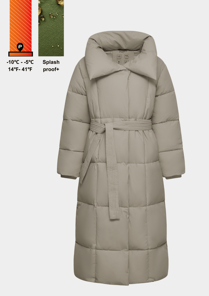 BLAIRE | MANTEAU PUFFER À BOUTON BULET EXTRA LONG