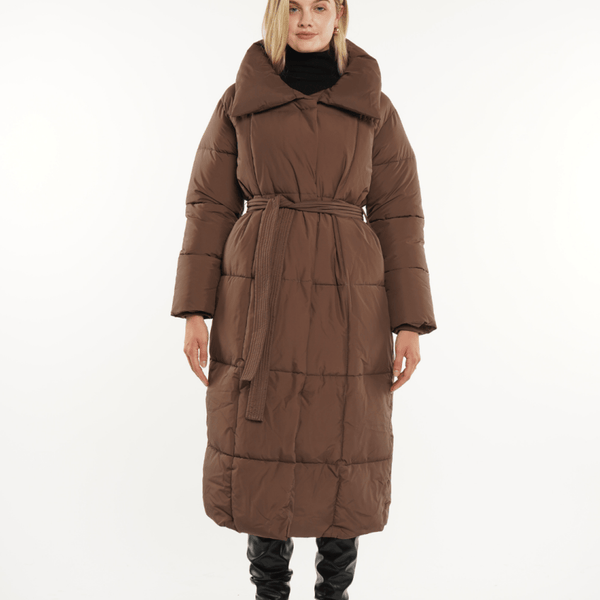 BLAIRE | MANTEAU PUFFER À BOUTON BULET EXTRA LONG
