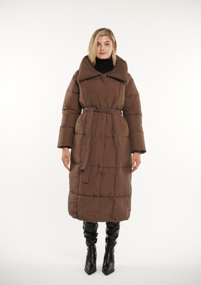 BLAIRE | MANTEAU PUFFER À BOUTON BULET EXTRA LONG