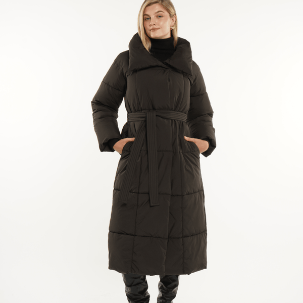 BLAIRE | MANTEAU PUFFER À BOUTONS BULETÉS EN LONGUEUR EXTRA LONGUE