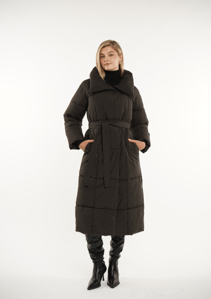 BLAIRE | MANTEAU PUFFER À BOUTON BULET EXTRA LONG
