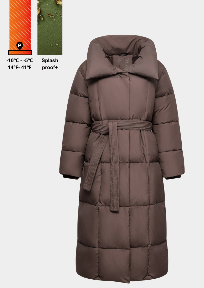 BLAIRE | MANTEAU PUFFER À BOUTON BULET EXTRA LONG