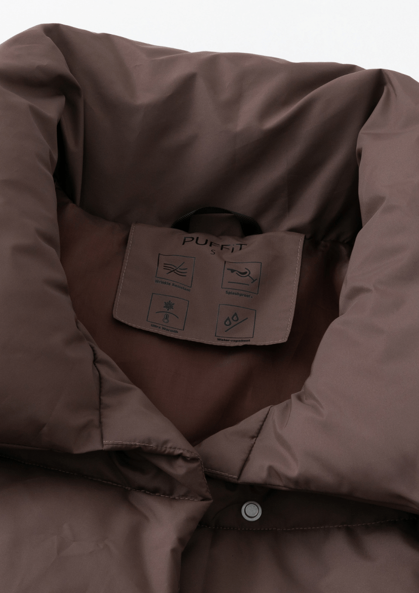 BLAIRE | MANTEAU PUFFER À BOUTON BULET EXTRA LONG