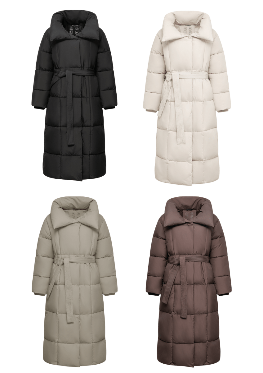 BLAIRE | MANTEAU PUFFER À BOUTON BULET EXTRA LONG