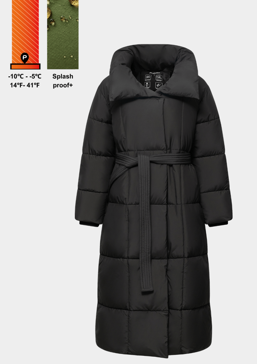 BLAIRE | MANTEAU PUFFER À BOUTONS BULETÉS EN LONGUEUR EXTRA LONGUE