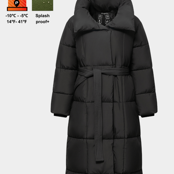 BLAIRE | MANTEAU PUFFER À BOUTON BULET EXTRA LONG