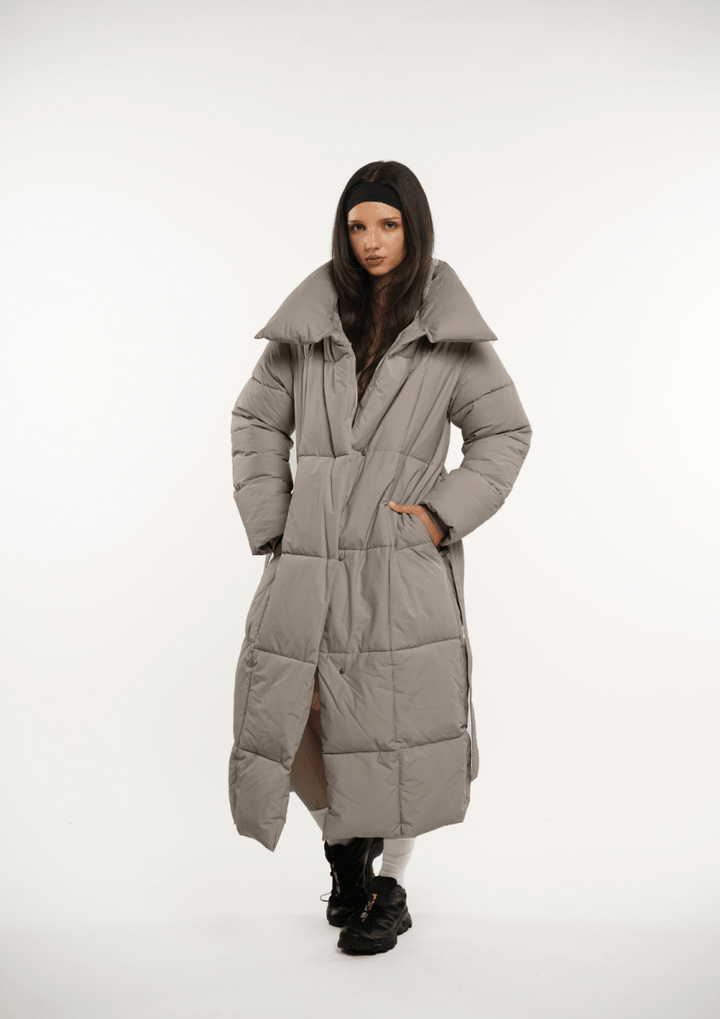 BLAIRE | MANTEAU PUFFER À BOUTONS BULETÉS EN LONGUEUR EXTRA LONGUE