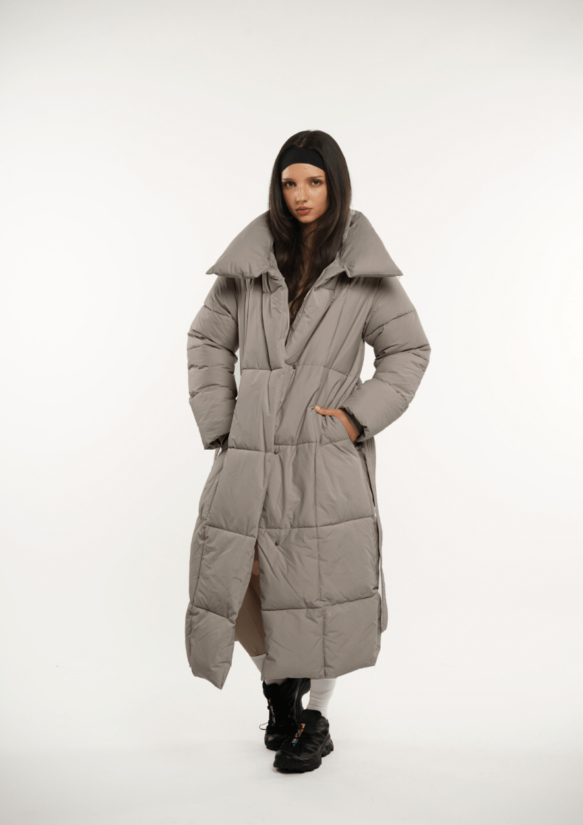 BLAIRE | MANTEAU PUFFER À BOUTON BULET EXTRA LONG
