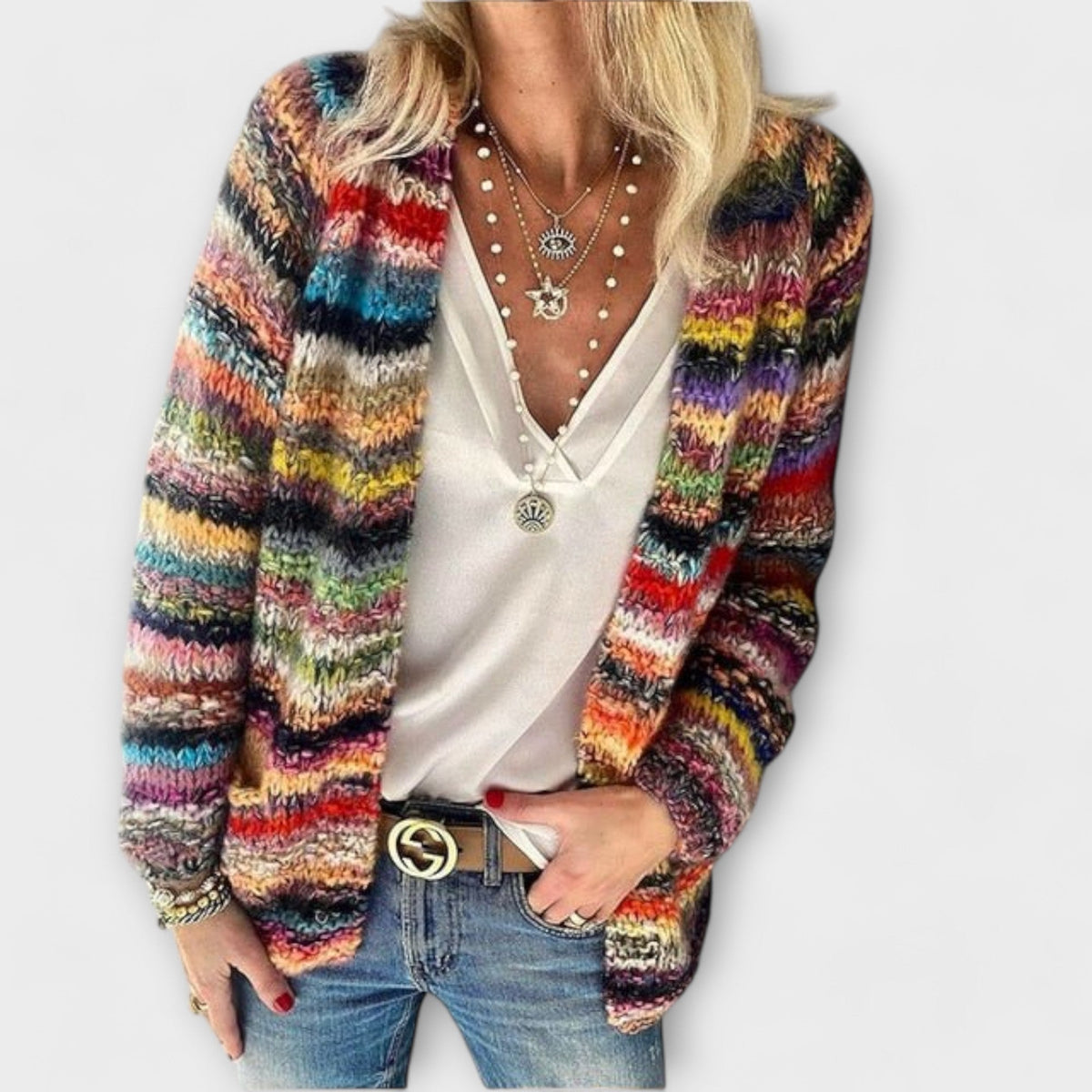 Birgitte – Cardigan Vibrant et Confortable