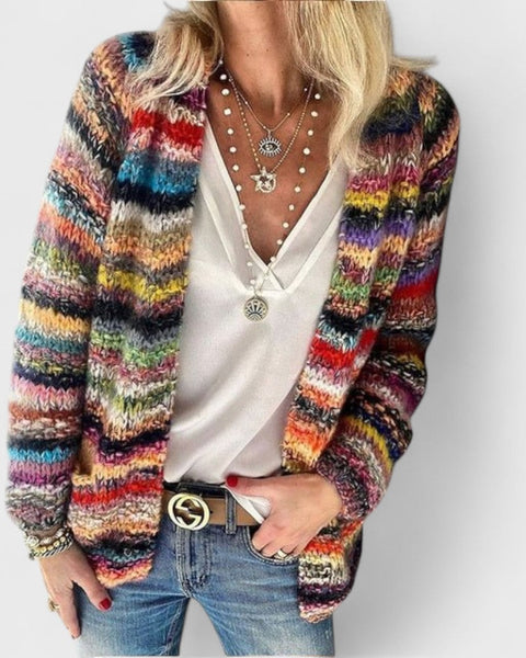 Catherine – Gilet Multicolore Confortable