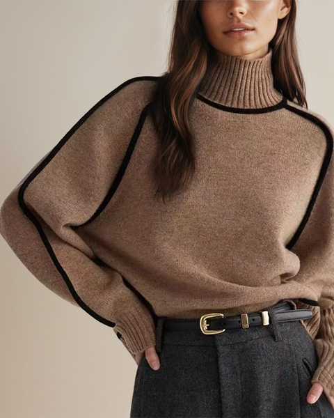 Malia | Pull Col Roulé Couture