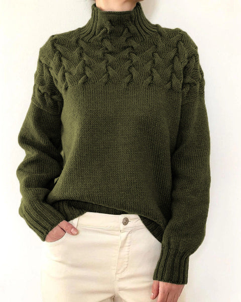 Elena | Pull Col Roulé Tricoté Chaud